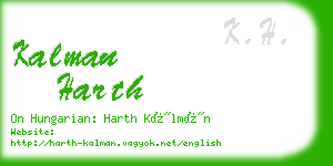 kalman harth business card